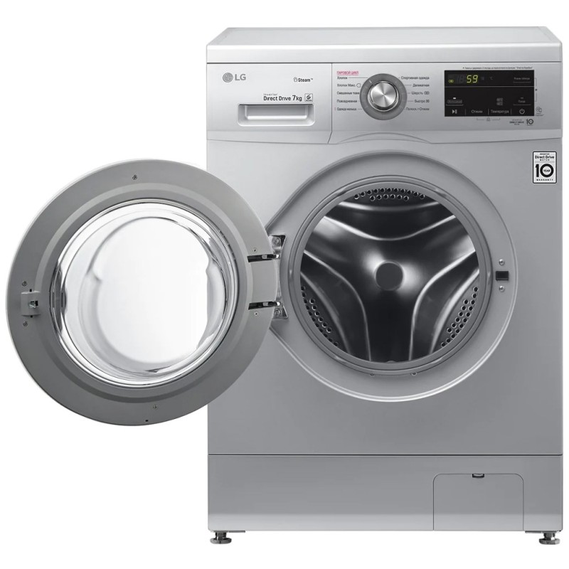 خرید ماشین لباسشویی ال جی J3 با ظرفیت 7 کیلو رنگ نقره ای