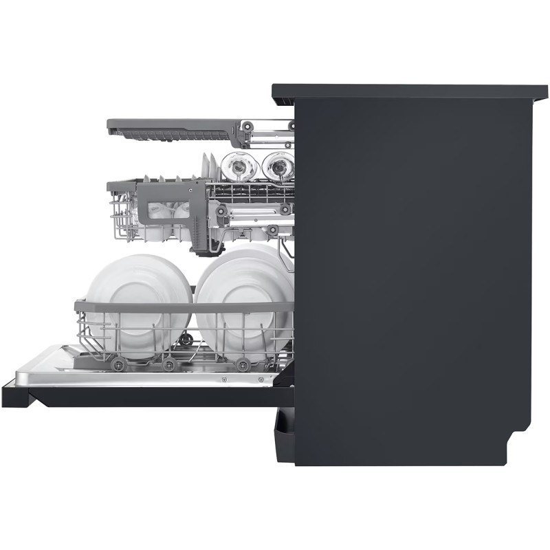 نمای بغل و طراحی ماشین ظرفشویی DFB325HM رنگ مشکی