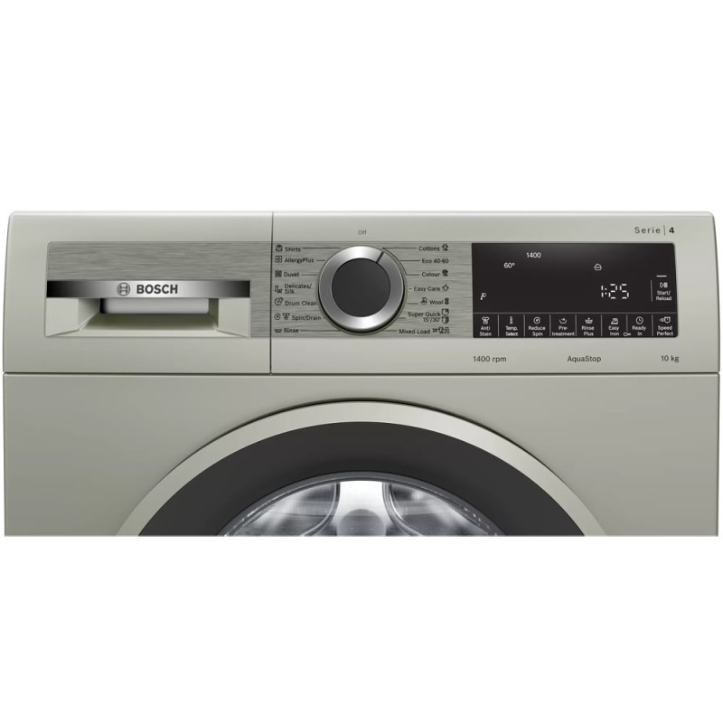 طراحی پنل کنترلی ماشین لباسشویی 10 کیلویی بوش WGA254XVME رنگ نقره ای (Silver )