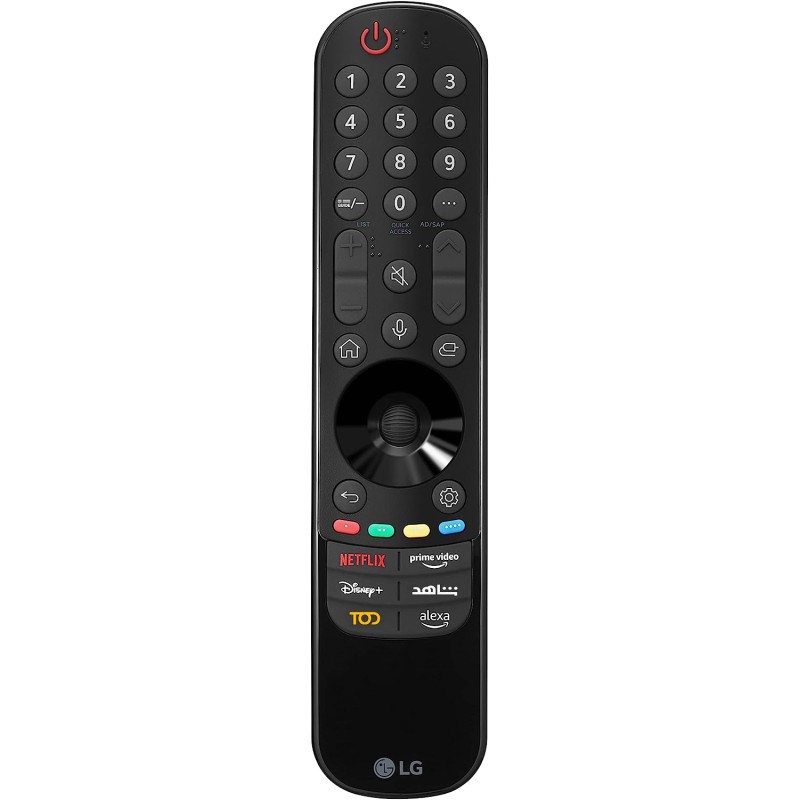 ریموت کنترل MR23GA تلویزیون 86UR8000 مونتاژ مصر (سفارش فرانسه) و اندونزی (ممکن است برخی دکمه ها، در مونتاژهای مختلف متفاوت باشد)