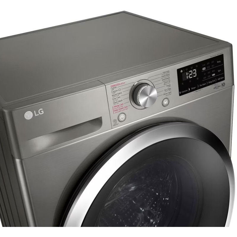 Washing Machine LG F4R6VYGCP Platinum Silver