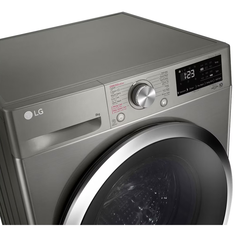 Washing Machine LG F4R6TYGCP Platinum Silver