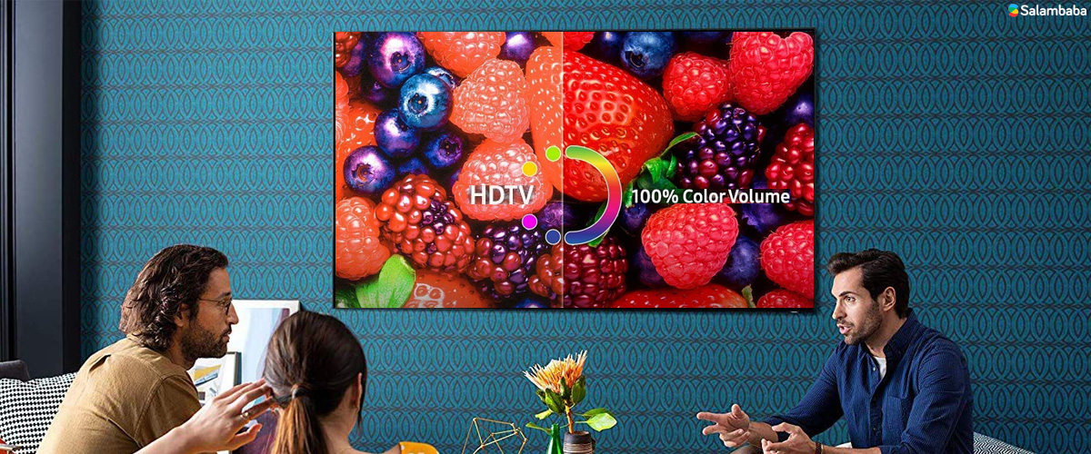 حجم صد در صدی رنگ ها با صفحه نمایش تلویزیون 4k سامسونگ q60r